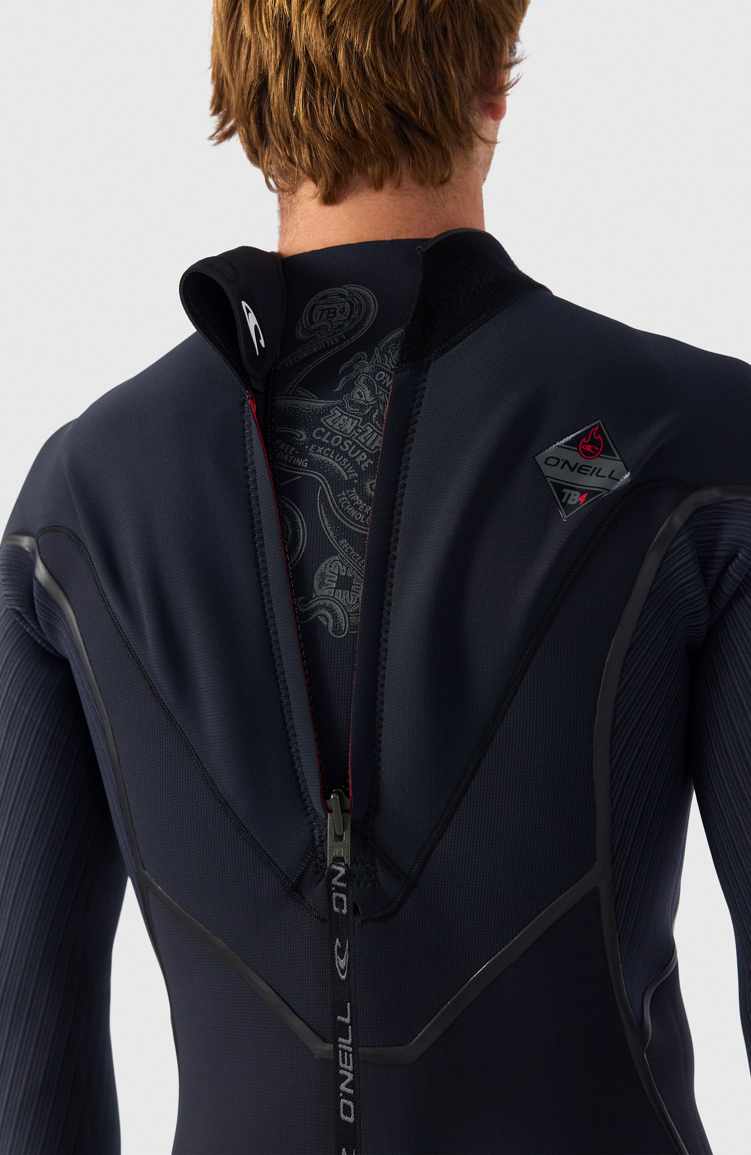 Hyperfreak Fire 5/4mm+ Back Zip Full Wetsuit | BLACK/BLACK – O
