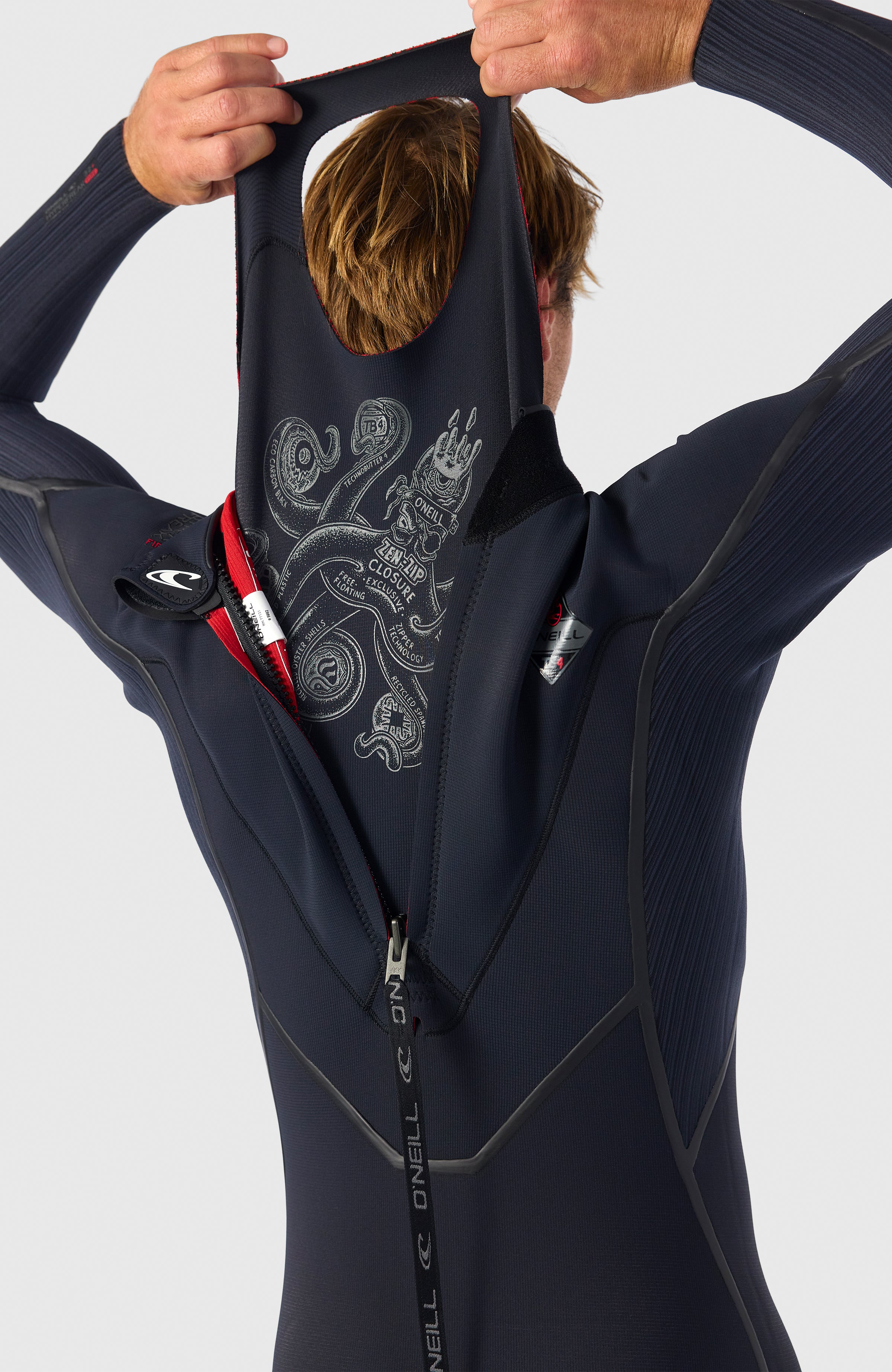 Hyperfreak Fire 5/4mm+ Back Zip Full Wetsuit | BLACK/BLACK – O