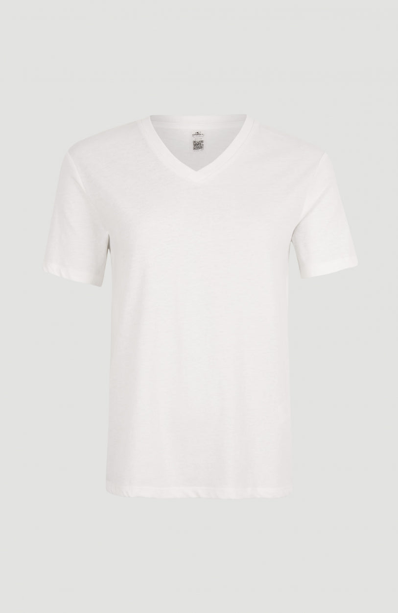 Essentials V-Neck T-Shirt | Snow White