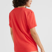 Essentials V-Neck T-Shirt | Sunrise Red