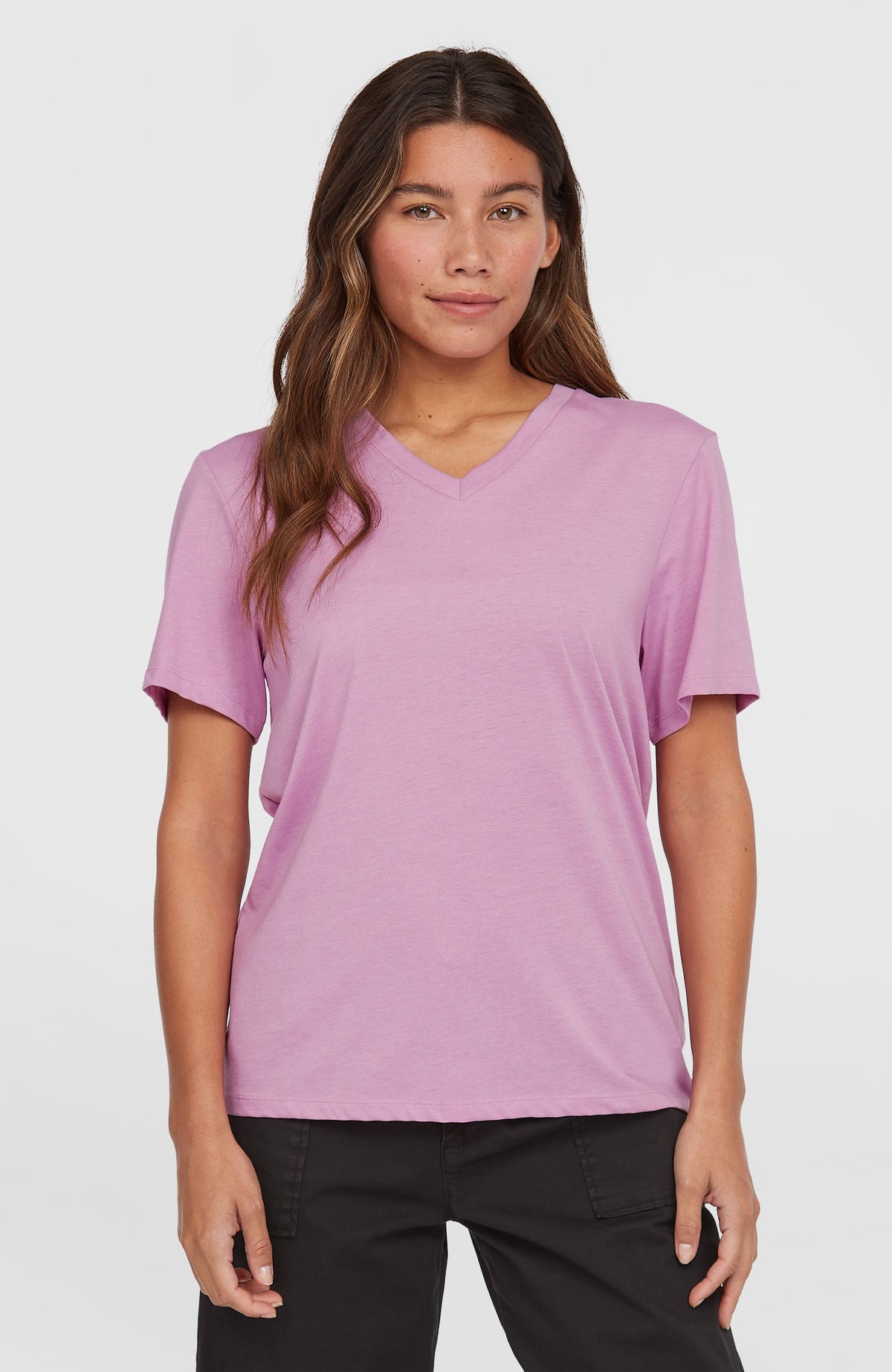 Essentials V-Neck T-Shirt | Violet Tulle