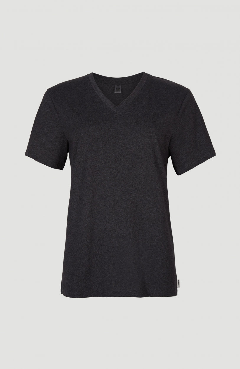 plain black v neck t shirt women's