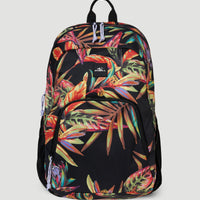 Wedge Backpack | Black Flower