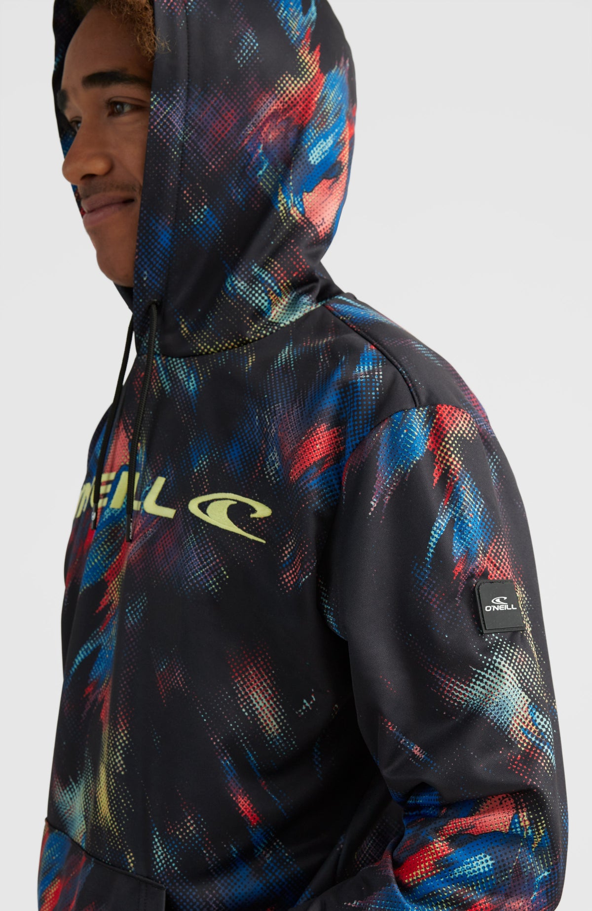 Rutile Hoodie Fleece | Black Future Fade