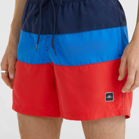 Frame Block Swim Shorts | Red Multi 2