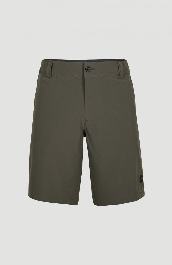Hybrid Chino Shorts | Military Green