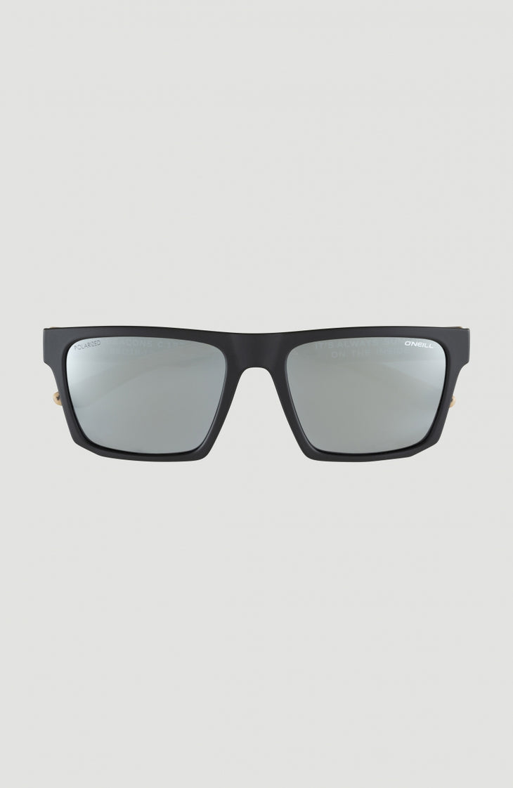 Beacons Sunglasses | MATTE BLACK/ GREEN RETRO PRINT