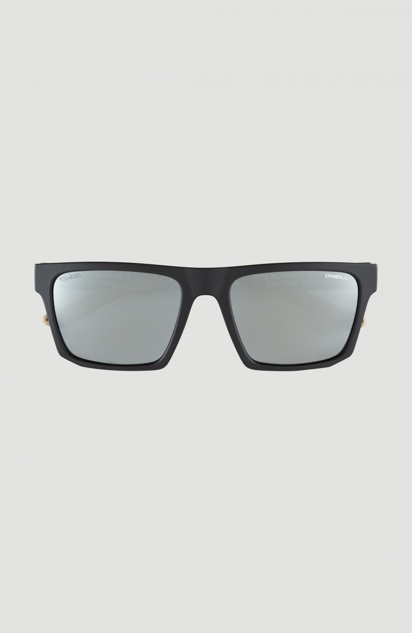 Beacons Sunglasses | MATTE BLACK/ GREEN RETRO PRINT