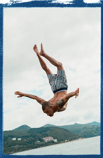 O'Riginals Stripe 15'' Swimshorts | Blue Originals stripe