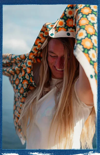 O'Riginals Superfleece Shirt | Green Retro Flower