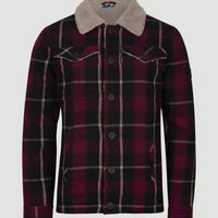 Fleece Lined Jacket | Red Tartan Check