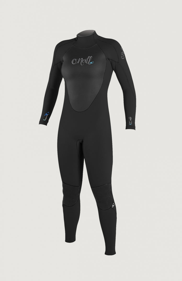 Epic 5/4mm Back Zip Full Wetsuit Womens | A05 BLK/BLK/BLK