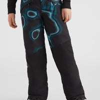 Anvil All Over Print Snow Pants | Blue Heat Map
