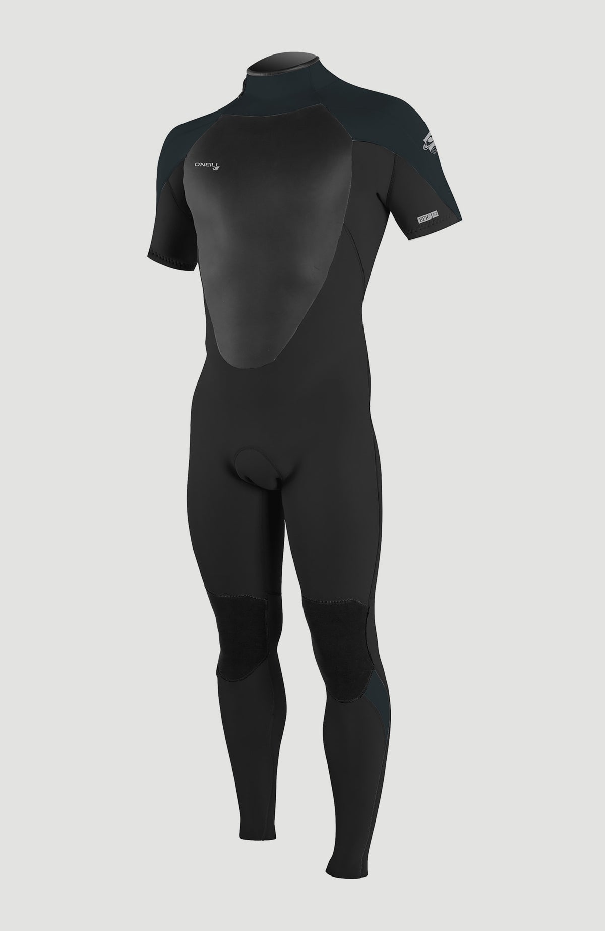 Epic 3/2mm Back Zip Shortsleeve Full Wetsuit Men | BLACK/GUN METAL/GUN METAL