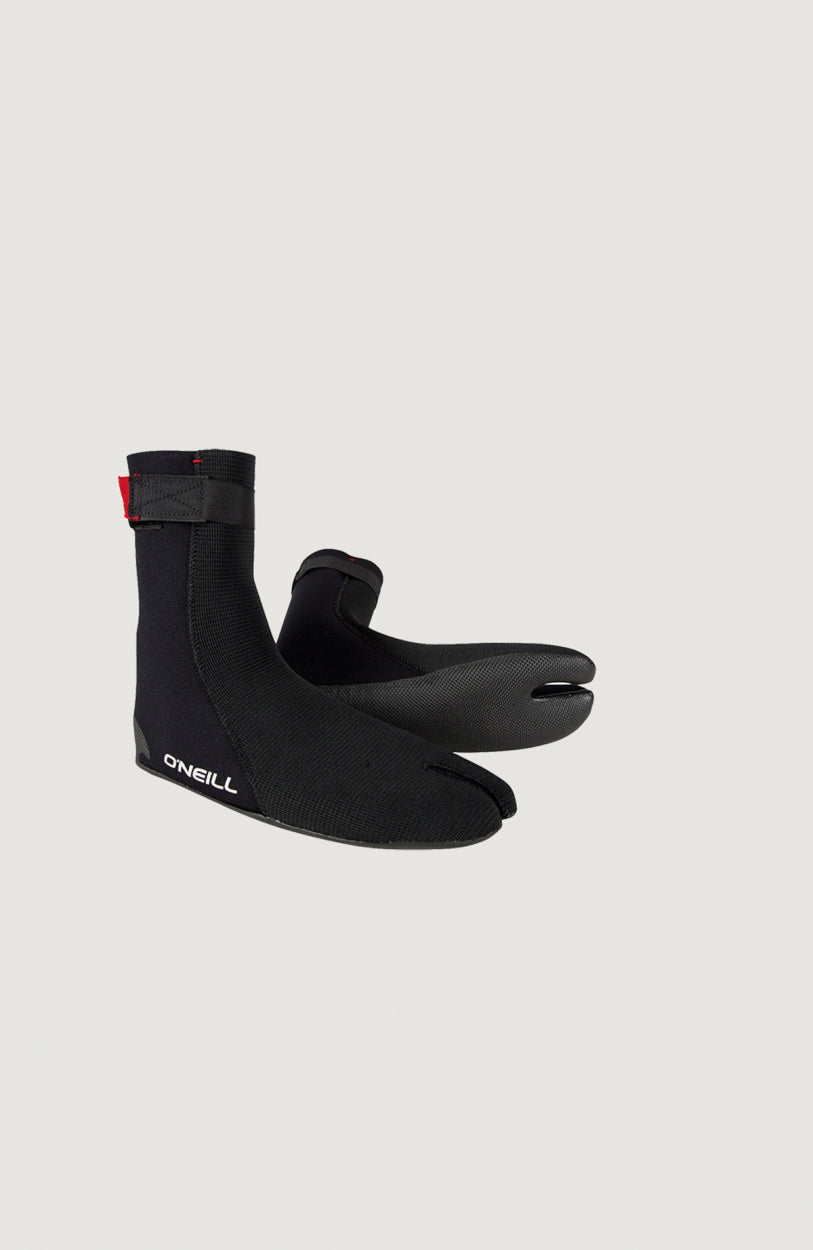 O'Neill | Hyperfreak Ninja Split Toe 3mm Wetsuit Booties. Black / Blac