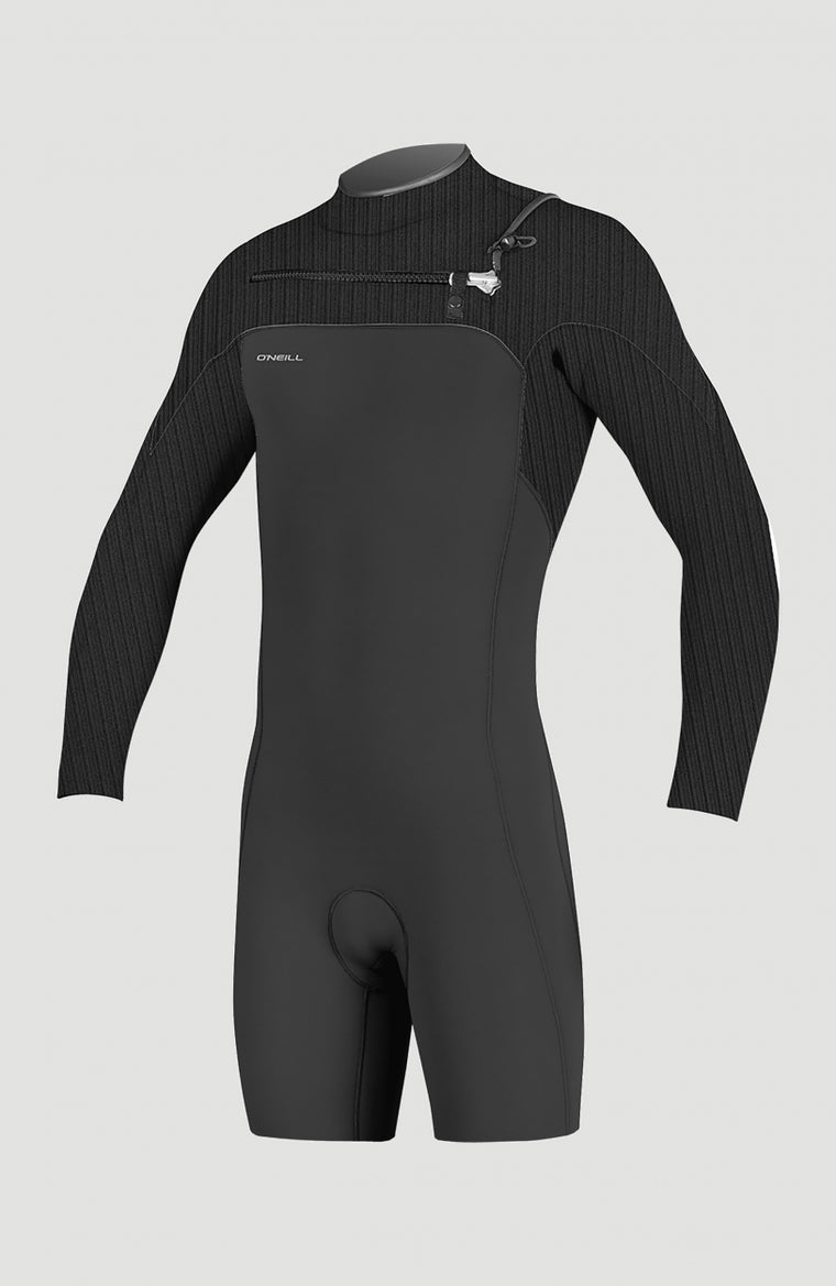 Hyperfreak 2mm Chest Zip Long Sleeve Spring Wetsuit | BLACK/BLACK