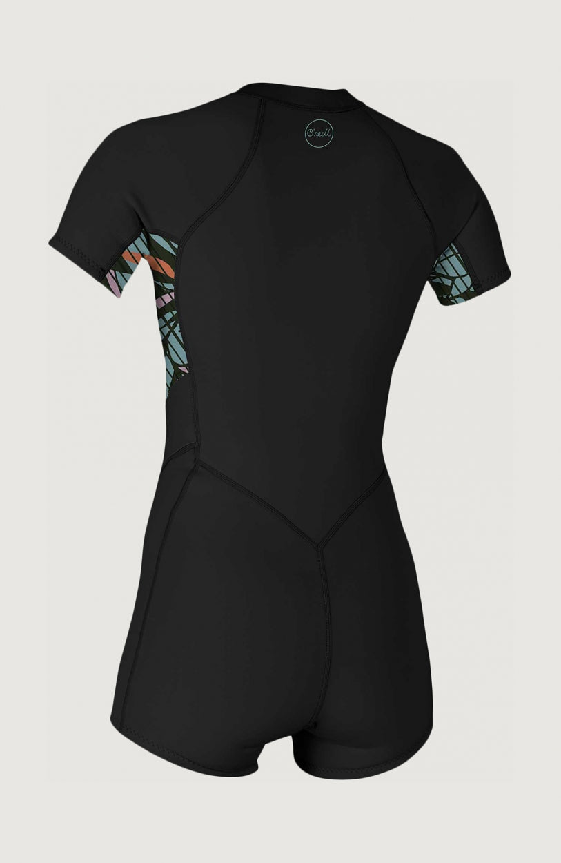 Bahia 2/1mm Front Zip Shortsleeve Spring Wetsuit | BL Black