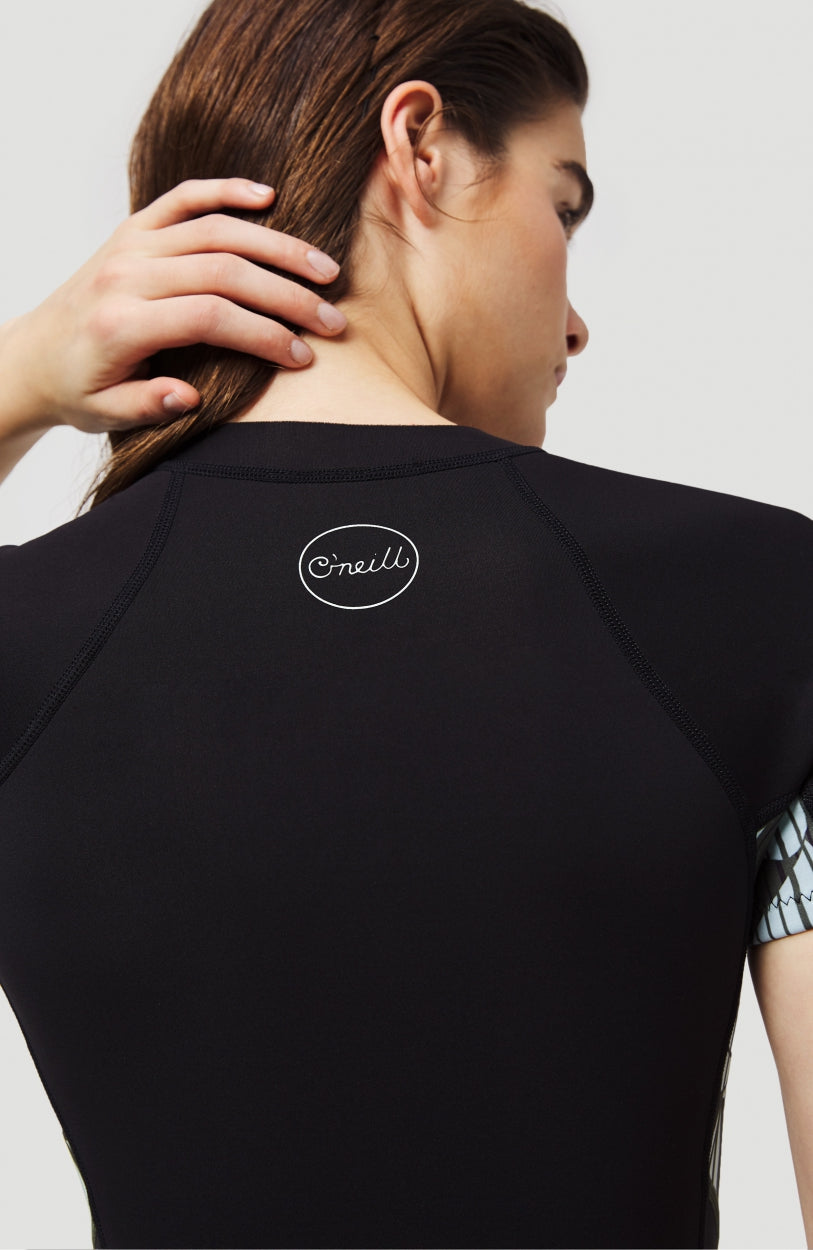 Bahia 2/1mm Front Zip Shortsleeve Spring Wetsuit | BL Black