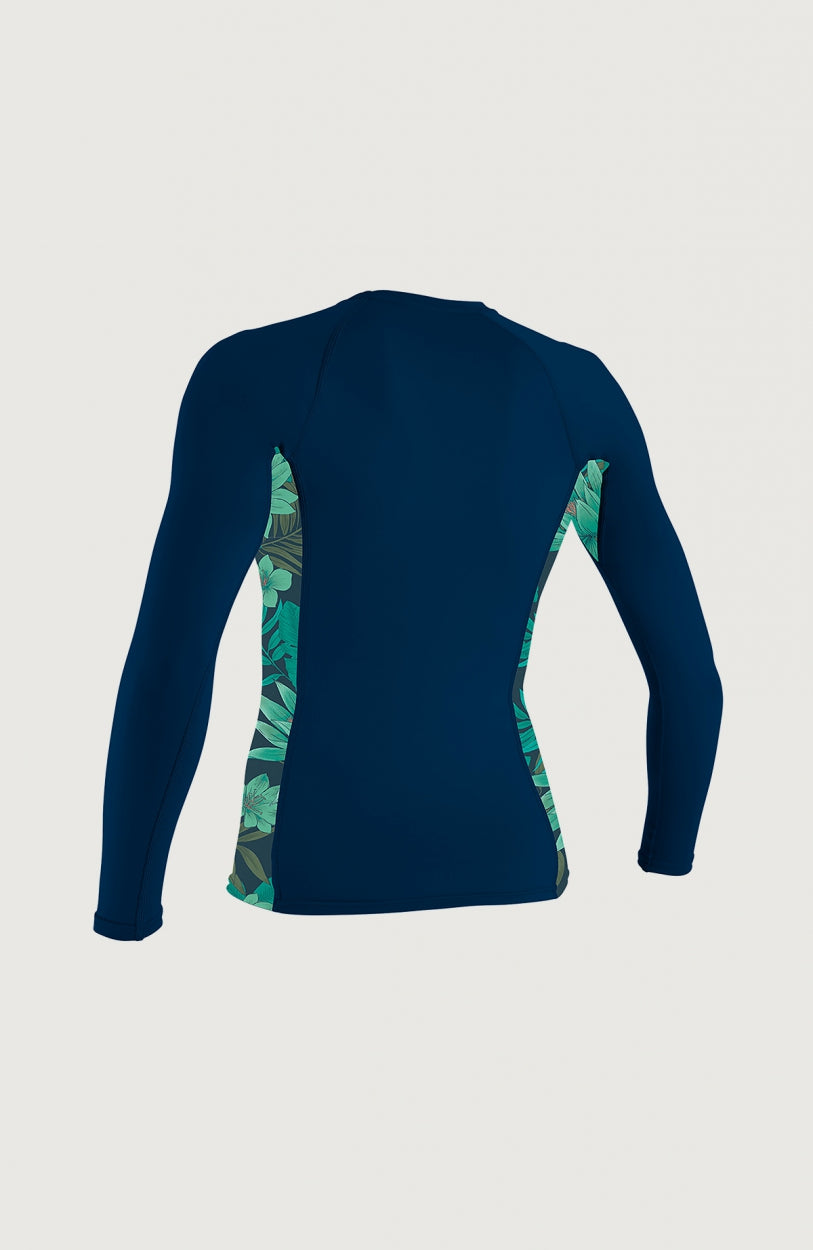 Skins Side Print Long Sleeve Rash Guard | Dark Blue