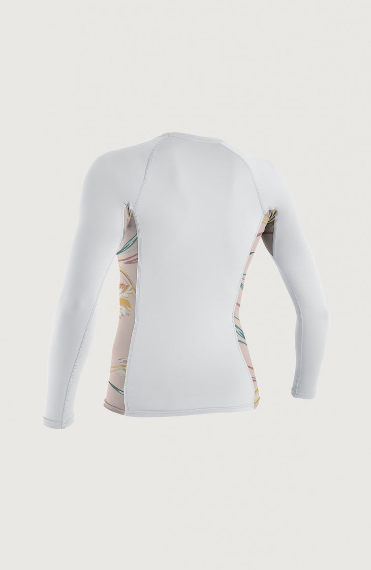 Skins Side Print Long Sleeve Rash Guard | White
