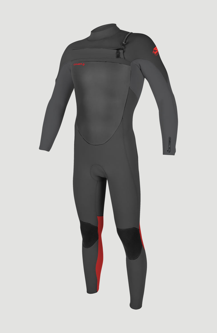 Epic 4/3mm Chest Zip Full Wetsuit | GRAPHITE/SMOKE/RED