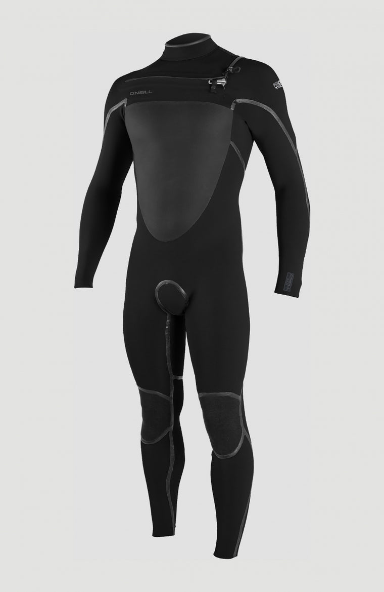 Psycho Tech 5/4mm Chest Zip Full Wetsuit | BLACK/BLACK