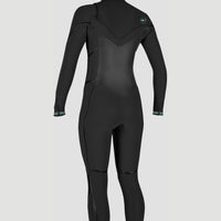 Psycho Tech 6/4mm Chest Zip Hood Full Wetsuit | BLACK/BLACK