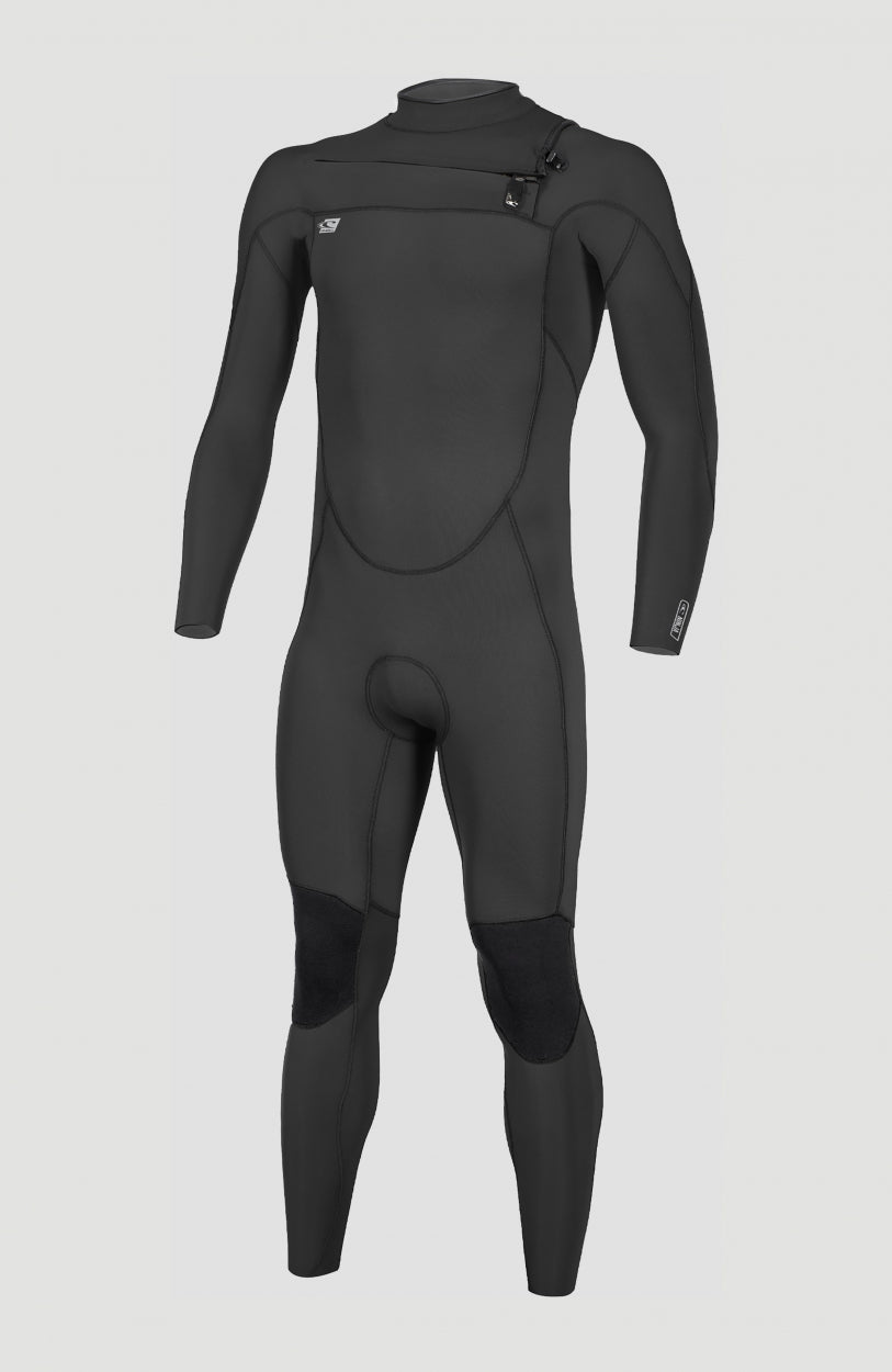 Ninja 4/3 Chest Zip Full Wetsuit | BLACK/BLACK