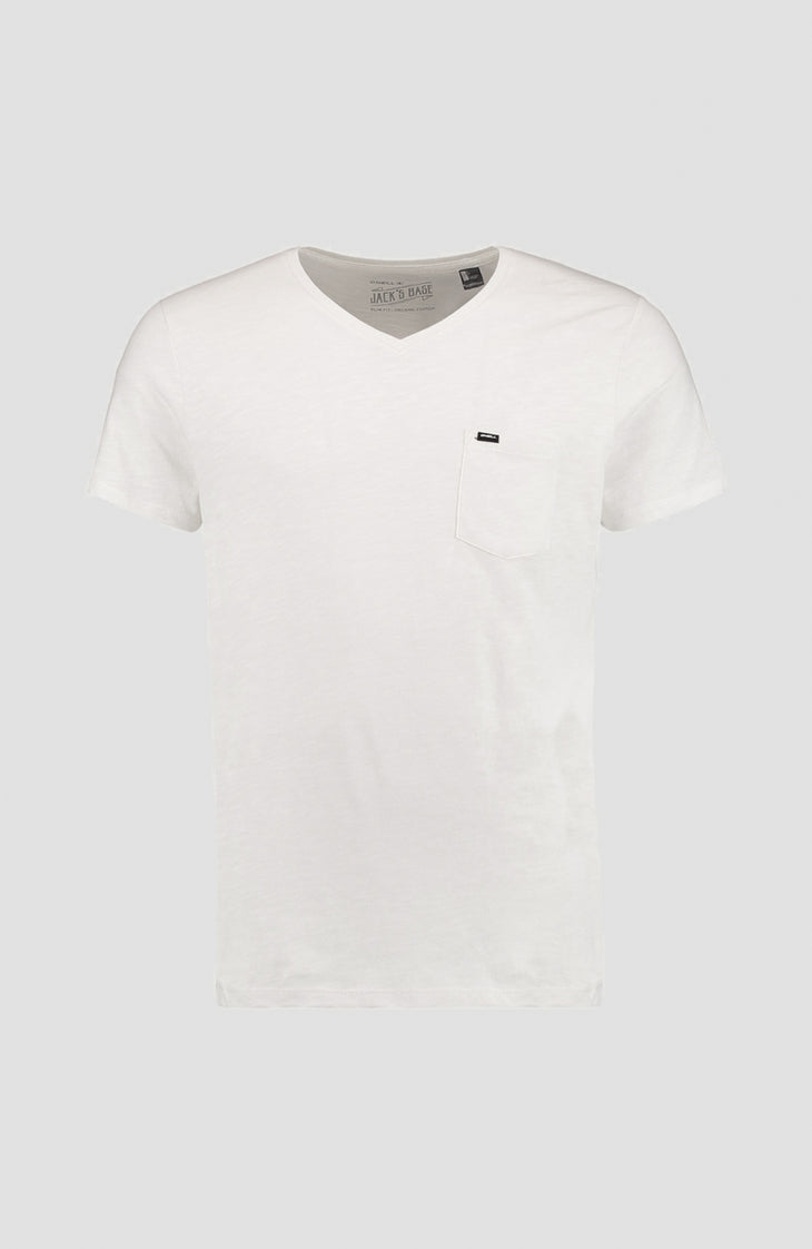 Jack's Base V-Neck T-Shirt | Powder White