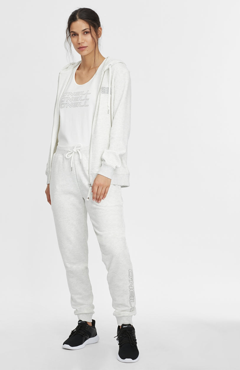 Triple Stack Full Zip Hoodie | White Melee