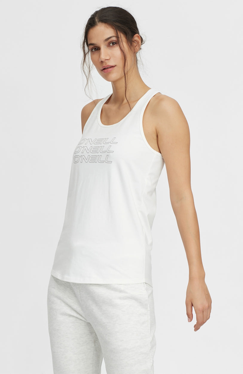 Triple Stack Racer Tanktop | Powder White