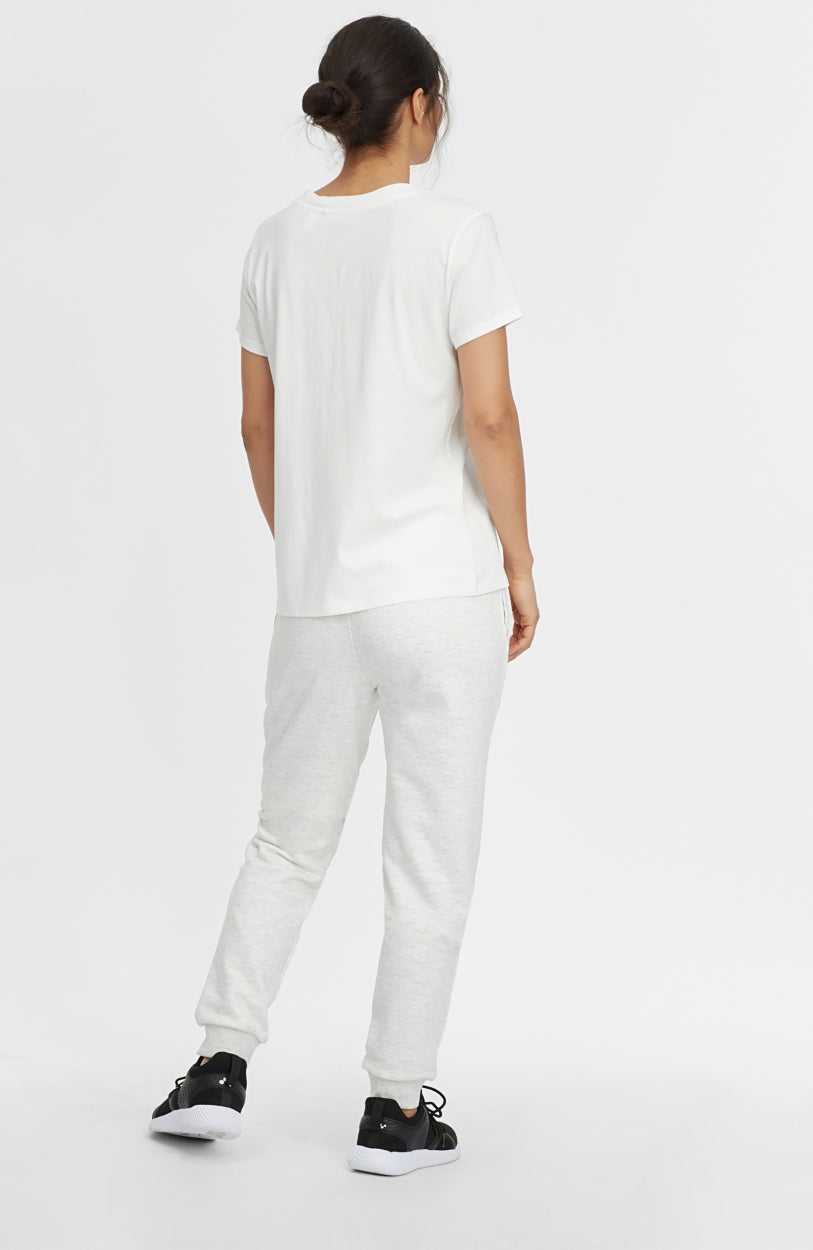 Triple Stack V-Neck T-Shirt | Powder White