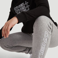 High-Waist Sweatpants | Silver Melee -A
