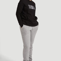 High-Waist Sweatpants | Silver Melee -A