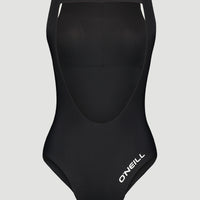 Logo High Neck Swimsuit | Black Out